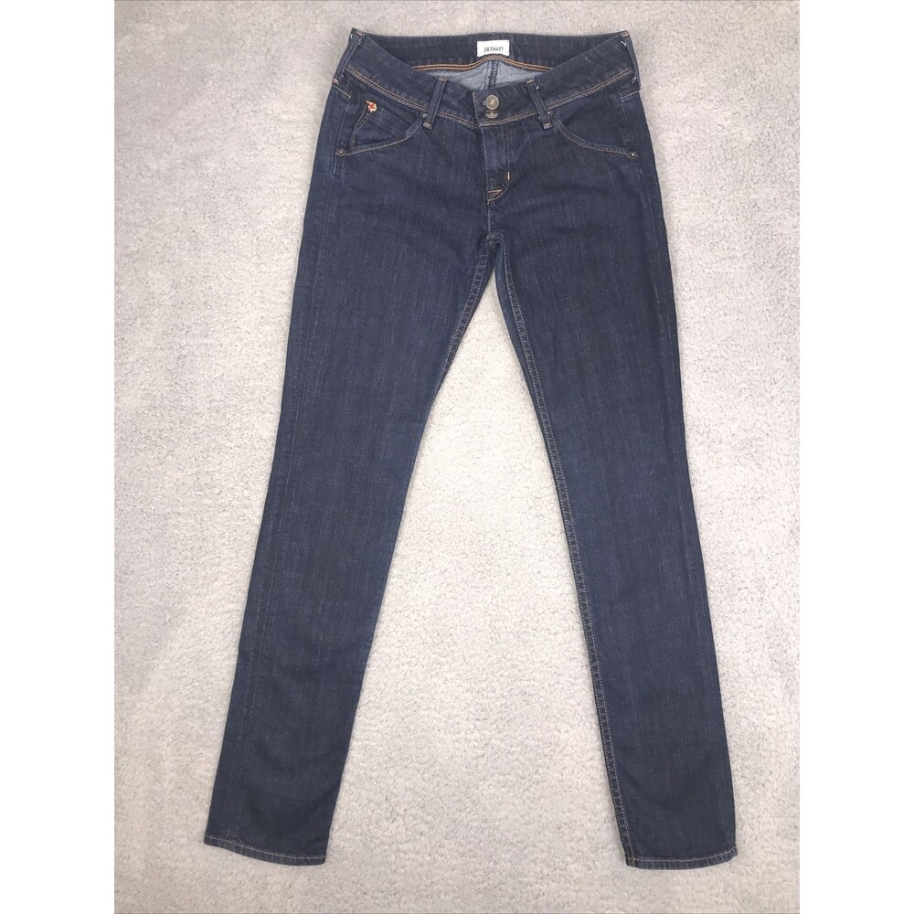 Hudson Collin Skinny Jeans Women Size 26x30 Flap Pocket Low rise Blue Stretch